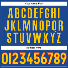 Load image into Gallery viewer, Custom Royal Gold-Orange Authentic Baseball Jersey