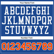 Load image into Gallery viewer, Custom Royal Orange-White Authentic Baseball Jersey