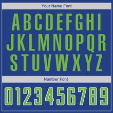 Load image into Gallery viewer, Custom Royal Neon Green-White Authentic Baseball Jersey