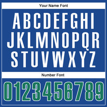 Load image into Gallery viewer, Custom Royal Kelly Green-White Authentic Baseball Jersey