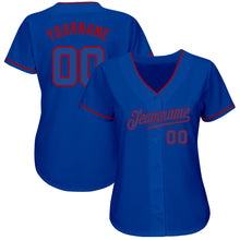 Load image into Gallery viewer, Custom Royal Royal-Red Authentic Baseball Jersey