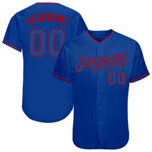 Load image into Gallery viewer, Custom Royal Royal-Red Authentic Baseball Jersey