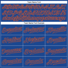 Load image into Gallery viewer, Custom Royal Royal-Orange Authentic Baseball Jersey