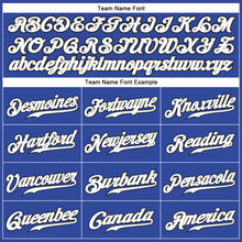 Load image into Gallery viewer, Custom Royal White Pinstripe White-Black Authentic Baseball Jersey