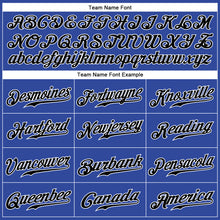 Load image into Gallery viewer, Custom Royal White Pinstripe Red-Black Authentic Baseball Jersey