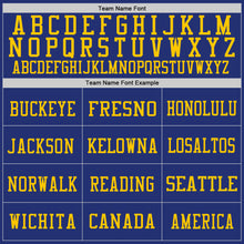 Load image into Gallery viewer, Custom Royal Gold-White Mesh Authentic Throwback Football Jersey