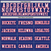 Load image into Gallery viewer, Custom Royal White-Red Mesh Authentic Throwback Football Jersey