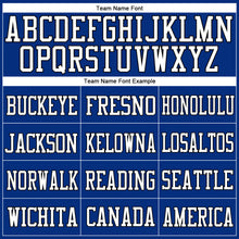 Load image into Gallery viewer, Custom Royal White-Black Mesh Authentic Football Jersey