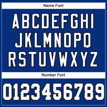 Load image into Gallery viewer, Custom Royal White-Black Mesh Authentic Football Jersey