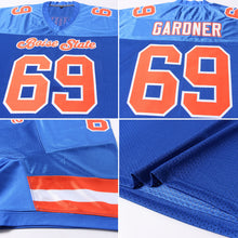 Load image into Gallery viewer, Custom Royal Orange-White Mesh Authentic Football Jersey