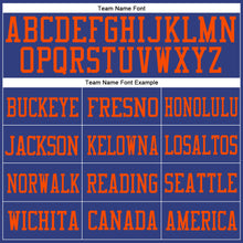 Load image into Gallery viewer, Custom Royal Royal-Orange Mesh Authentic Football Jersey