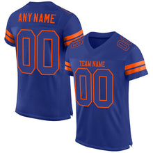 Load image into Gallery viewer, Custom Royal Royal-Orange Mesh Authentic Football Jersey