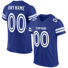 Load image into Gallery viewer, Custom Royal White Mesh Authentic Football Jersey