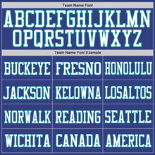 Load image into Gallery viewer, Custom Royal White-Purple Mesh Authentic Football Jersey