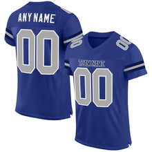 Load image into Gallery viewer, Custom Royal Gray-White Mesh Authentic Football Jersey