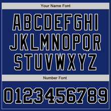 Load image into Gallery viewer, Custom Royal White Pinstripe Black-White Authentic Baseball Jersey