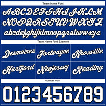 Load image into Gallery viewer, Custom Royal White Pinstripe White-Black Authentic Basketball Shorts