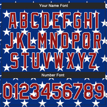 Load image into Gallery viewer, Custom Royal Red-White 3D Pattern Design American Flag Authentic Basketball Jersey