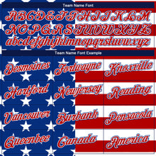 Load image into Gallery viewer, Custom Royal Red-White 3D Pattern Design American Flag Authentic Basketball Jersey