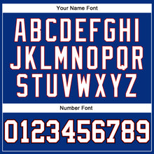 Load image into Gallery viewer, Custom Royal White-Red Authentic Sleeveless Baseball Jersey