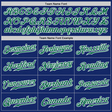 Load image into Gallery viewer, Custom Royal White Pinstripe Kelly Green-White Authentic Baseball Jersey