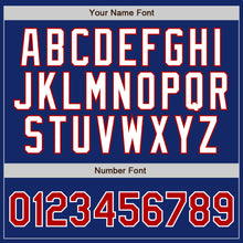 Load image into Gallery viewer, Custom Royal Red Pinstripe Red-White Authentic Baseball Jersey