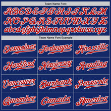 Load image into Gallery viewer, Custom Royal Red Pinstripe Red-White Authentic Baseball Jersey