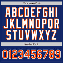 Load image into Gallery viewer, Custom Royal Orange Pinstripe Orange-White Authentic Baseball Jersey