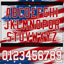 Load image into Gallery viewer, Custom Royal White-Red 3D American Flag Performance T-Shirt