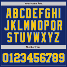 Load image into Gallery viewer, Custom Royal Gold-Light Blue Authentic Baseball Jersey