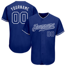 Load image into Gallery viewer, Custom Royal Royal-White Authentic Baseball Jersey