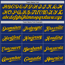 Load image into Gallery viewer, Custom Royal Gold-Black Authentic Baseball Jersey