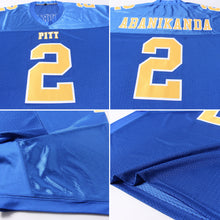 Load image into Gallery viewer, Custom Royal Gold-White Mesh Authentic Football Jersey