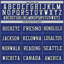 Load image into Gallery viewer, Custom Royal Black-White Mesh Authentic Football Jersey