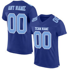 Load image into Gallery viewer, Custom Royal Light Blue-White Mesh Authentic Football Jersey