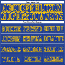 Load image into Gallery viewer, Custom Royal Royal-Gold Stitched Cuffed Knit Hat