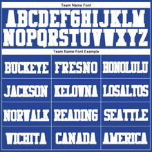 Load image into Gallery viewer, Custom Royal White Stitched Cuffed Knit Hat