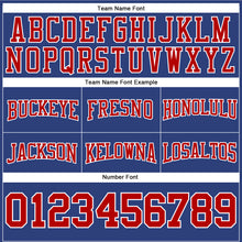 Load image into Gallery viewer, Custom Stitched Royal Red-White Football Pullover Sweatshirt Hoodie