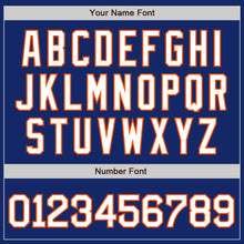 Load image into Gallery viewer, Custom Royal White-Orange Authentic Baseball Jersey