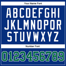 Load image into Gallery viewer, Custom Royal Kelly Green-White Authentic Throwback Basketball Jersey