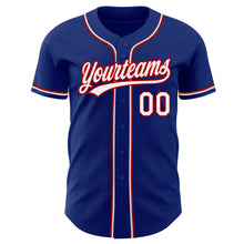 Load image into Gallery viewer, Custom Royal White-Red Authentic Baseball Jersey