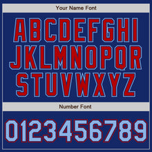 Load image into Gallery viewer, Custom Royal Light Blue-Red Authentic Baseball Jersey