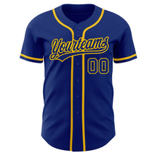 Load image into Gallery viewer, Custom Royal Royal-Gold Authentic Baseball Jersey