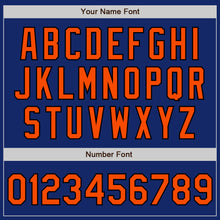 Load image into Gallery viewer, Custom Royal Orange-Black Authentic Baseball Jersey