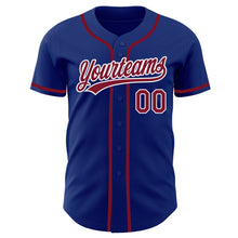 Load image into Gallery viewer, Custom Royal Crimson-White Authentic Baseball Jersey