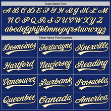 Load image into Gallery viewer, Custom Royal Black-City Cream Authentic Baseball Jersey