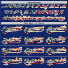 Load image into Gallery viewer, Custom Royal Vintage USA Flag-Cream Authentic Baseball Jersey