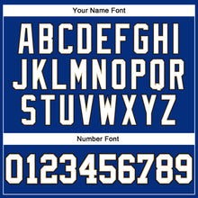 Load image into Gallery viewer, Custom Royal White Pinstripe White Old Gold-Black Authentic Basketball Jersey