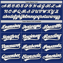 Load image into Gallery viewer, Custom Royal White Pinstripe White Gray-Black Authentic Baseball Jersey