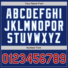 Load image into Gallery viewer, Custom Royal Red-Light Blue Authentic Baseball Jersey